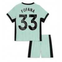Dječji Nogometni Dres Chelsea Wesley Fofana #33 Rezervni 2023-24 Kratak Rukav (+ Kratke hlače)
